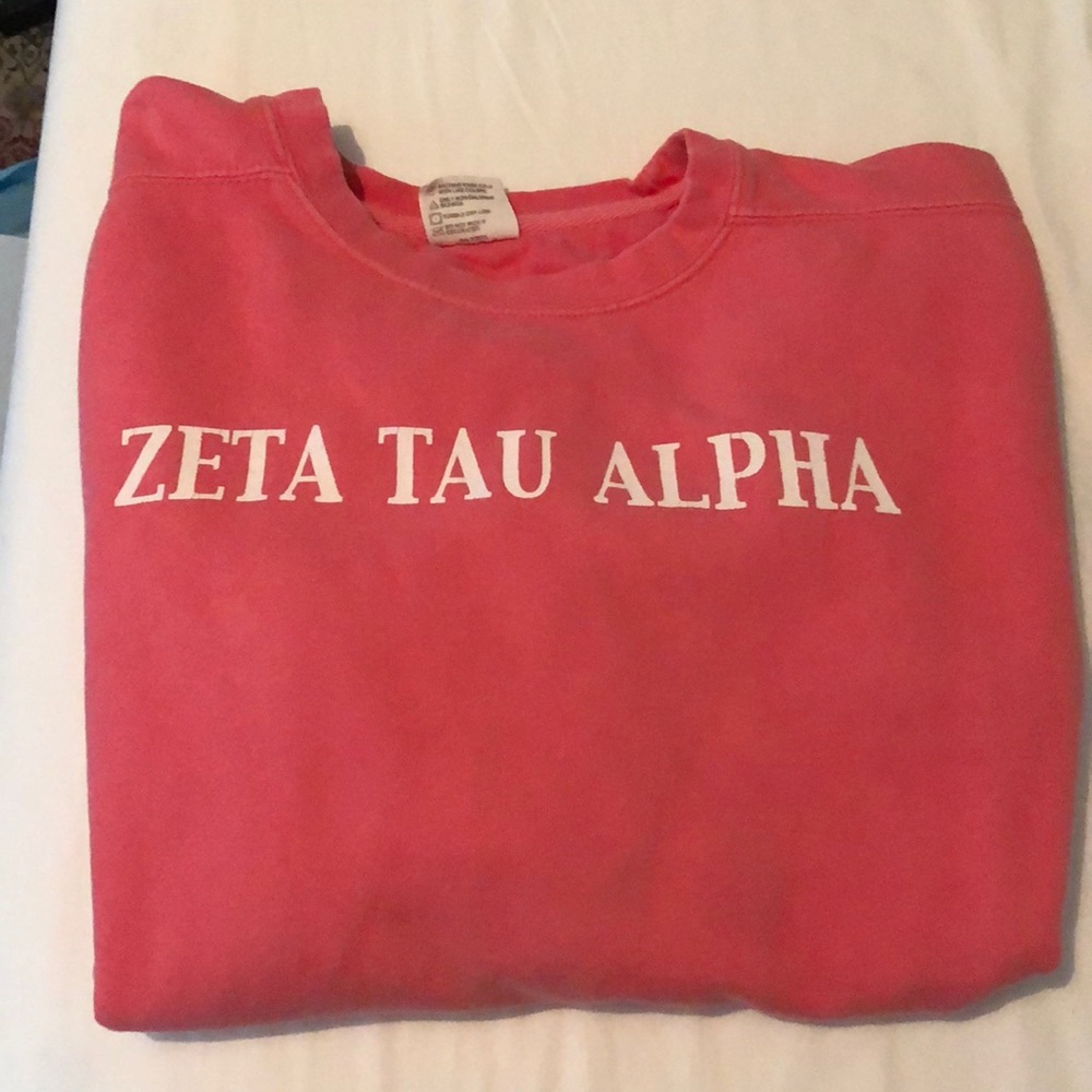 Comfort colors zeta Tau alpha sweatshirt